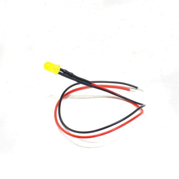 3V Yellow LED Indicator 5MM Light with (Pack of 5)