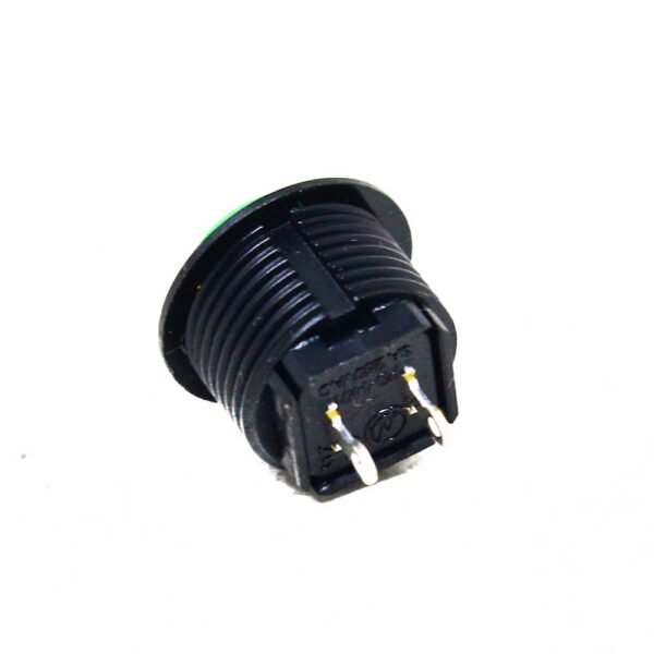 Green DS-500 2PIN 14MM Thread Momentary Self- Reset Push Button Switch Press Off-NO - Image 2