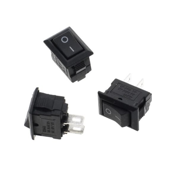 KCD11 AC 250V 3A 2 Pin SPST Snap in Mini Boat Rocker Switch (Pack of 10) - Image 2
