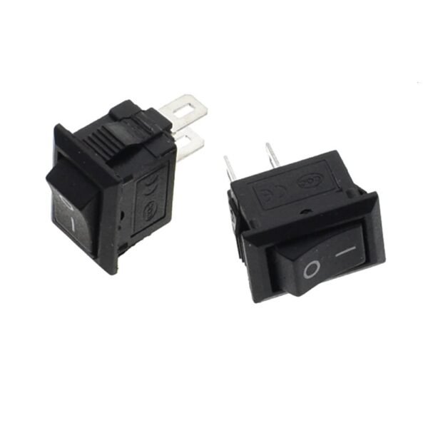 KCD11 AC 250V 3A 2 Pin SPST Snap in Mini Boat Rocker Switch (Pack of 10) - Image 4