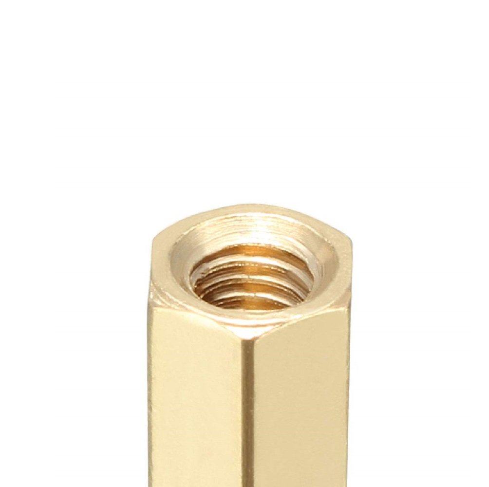 M3 X 10mm Male-Female Brass Hex Threaded Pillar Standoff Spacer- 24 Pcs. -  Robotools