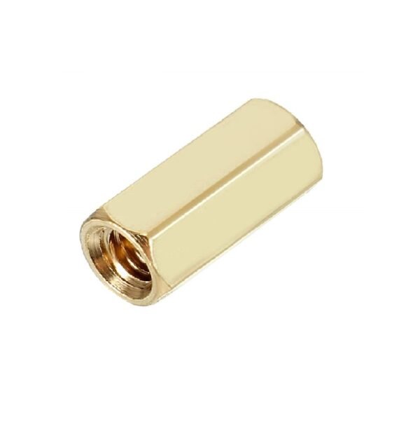 M5 X 10 mm Female-Female Brass Hex Threaded Pillar Standoff Spacer-12 Pcs. - Image 2