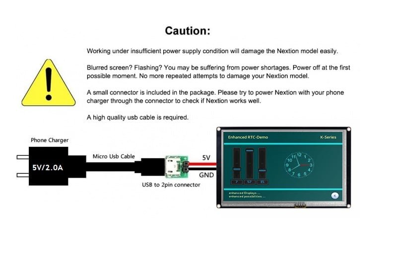 Nextion Enhanced NX8048K070-011C 7.0″ HMI Capacitive Touch Display with enclosure - Image 2