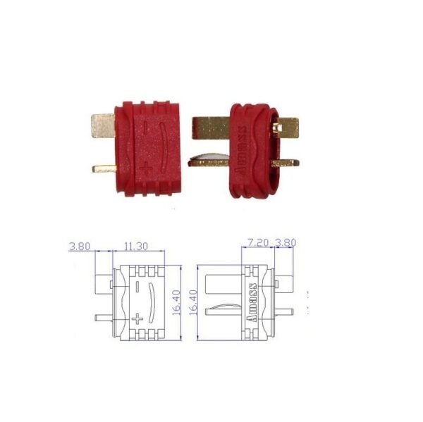 Nylon T-Connectors Male-Female- 1 Pair - Image 2