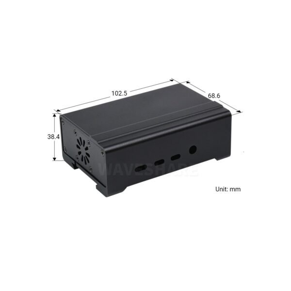 DIN Rail Aluminum Case for Raspberry Pi 4 with Cooling Fan and Heatsinks - Image 3