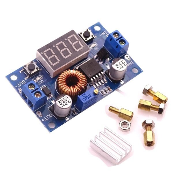 XL4015 5A Step Down Adjustable Power Supply with LED Voltmeter - Image 3