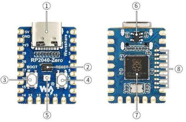 Waveshare RP2040-Zero Without Header - Image 3