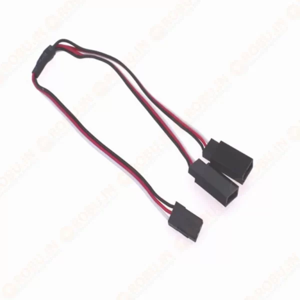 1JR Male To 2 Futaba Female Y Type Servo Extension Wire (200mm) - Image 2