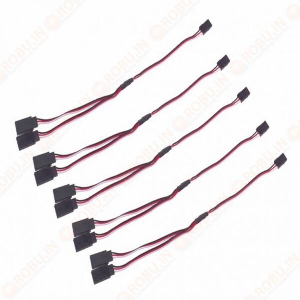 1JR Male To 2 Futaba Female Y Type Servo Extension Wire (200mm) - Image 3