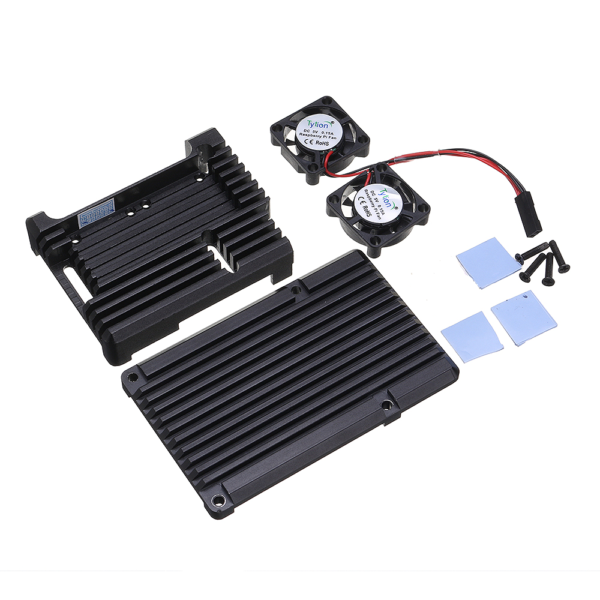 Metal Aluminum Case with double Fans for Raspberry Pi 3B/3B+