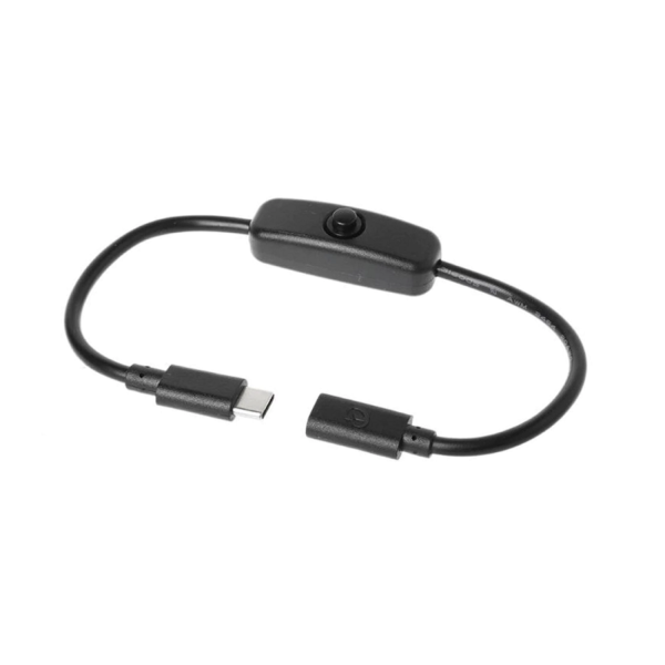 Type-C Male to Female Cable with Switch for Raspberry Pi 4 - Image 2