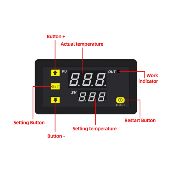 W3230 AC110-220V Digital Temperature Controller Microcomputer Thermostat Switch - Image 3