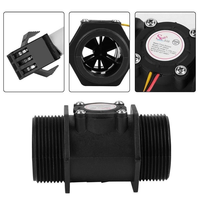 YFDN40 Water Flow Sensor Flowmeter G11/2 5- 150L/Min - Image 3