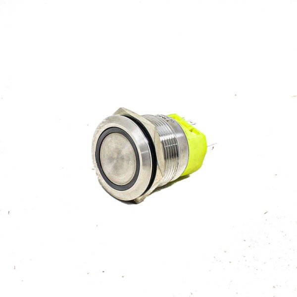 Yellow 22 mm 12V-24 V LATCHING Metal Switch