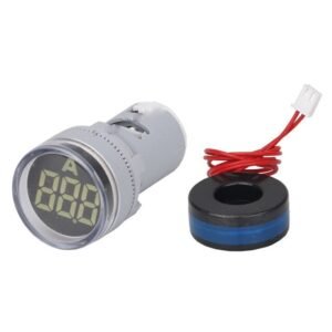 White 0-100A 22mm AD16- 22DSA Round LED Ammeter Indicator Light with Transformer
