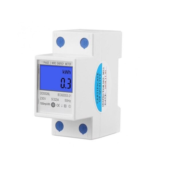 DDS528L 5-32A 230V 50Hz Digital LCD Single Phase Energy Meter Watt Meter DIN Rail Mounting - Image 2