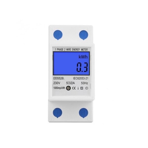 DDS528L 5-32A 230V 50Hz Digital LCD Single Phase Energy Meter Watt Meter DIN Rail Mounting - Image 3