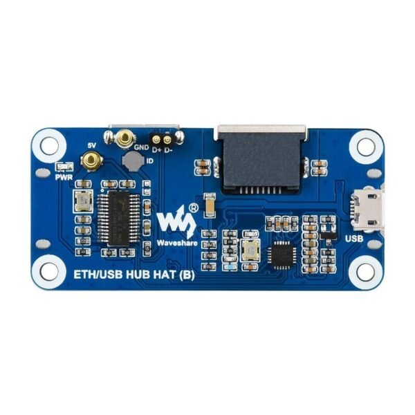Waveshare Ethernet / USB HUB HAT (B) for Raspberry Pi Series, 1x RJ45, 3x USB 2.0 - Image 2