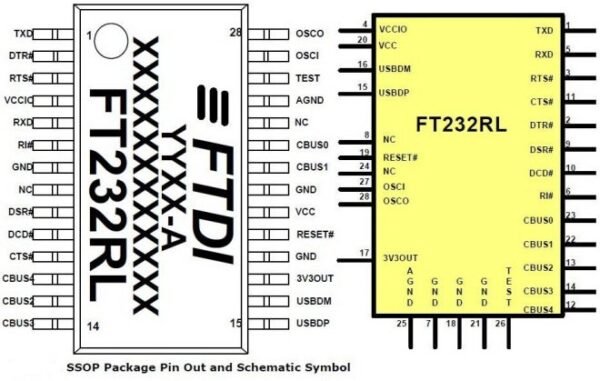 TTL FTDI Transmitter USB For 3.3V/5V Dual power FT232RL MWC Programmer - Image 2