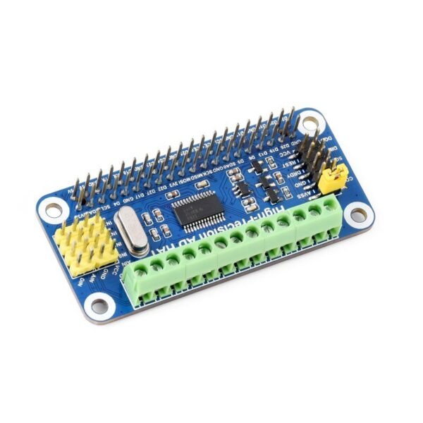 Waveshare High-Precision AD HAT For Raspberry Pi, ADS1263 10-Ch 32-Bit ADC - Image 2