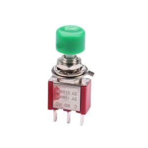 Mechanical Switches Green DS-612 6MM 3PIN Mini Momentary Self- Reset Automatic Return Push Button Switch