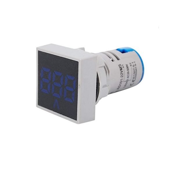 Blue AC60-500V 22mm AD16-22FSV Square Frosted Surface LED Voltmeter Indicator Light