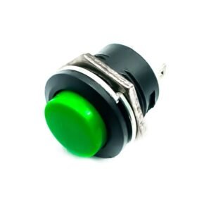 Green R13-507 16MM 2PIN Momentary Self-Reset Round Cap Push Button Switch