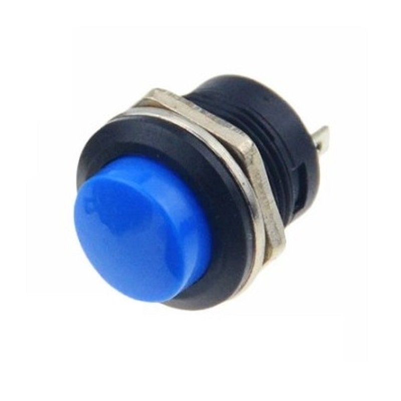 Blue R13 507 16MM 2PIN Momentary Round Cap Push Button Switch