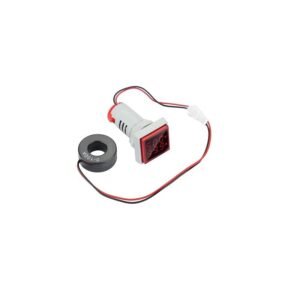 Red AC50-500V 0-100A 22mm AD16-22FVA Square Cover LED Voltage/Current Dual Display Indicator with Transformer