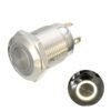 12mm 12V Ring Light Self-Lock Non-momentary Metal Push-button Switch-White Light - Image 4