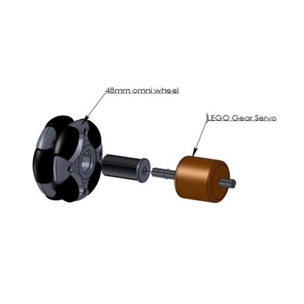 48mm Omni Wheel for LEGO NXT and Servo Motor - Image 2