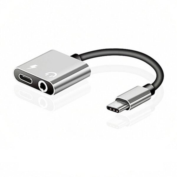 USB-C Type-C To 3.5Mm Jack Headphone Adapter with Charging support - Image 2