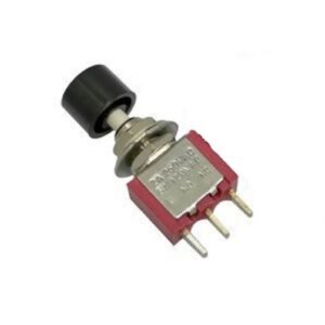 Black DS-612 6MM 3PIN Mini Momentary Self- Reset Automatic Return Push Button Switch