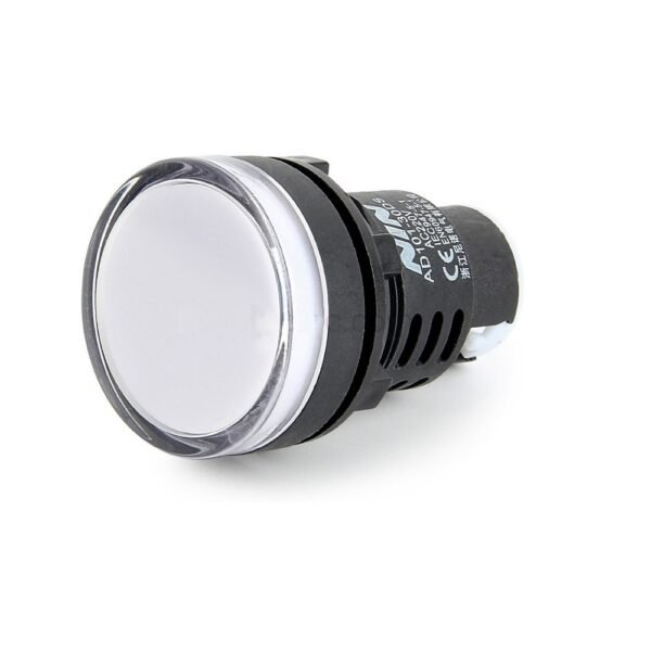 White AC/D6V 30mm AD16- 30DS LED Power Pilot Signal Indicator Lamp